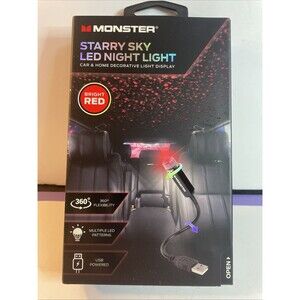 Monster Starry Sky Led Night Light -Bright Red